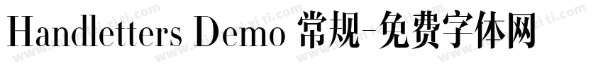 Handletters Demo 常规字体转换